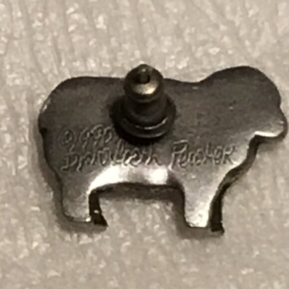 1990 Danforth Pewter sheep earrings - Picture 3 of 4